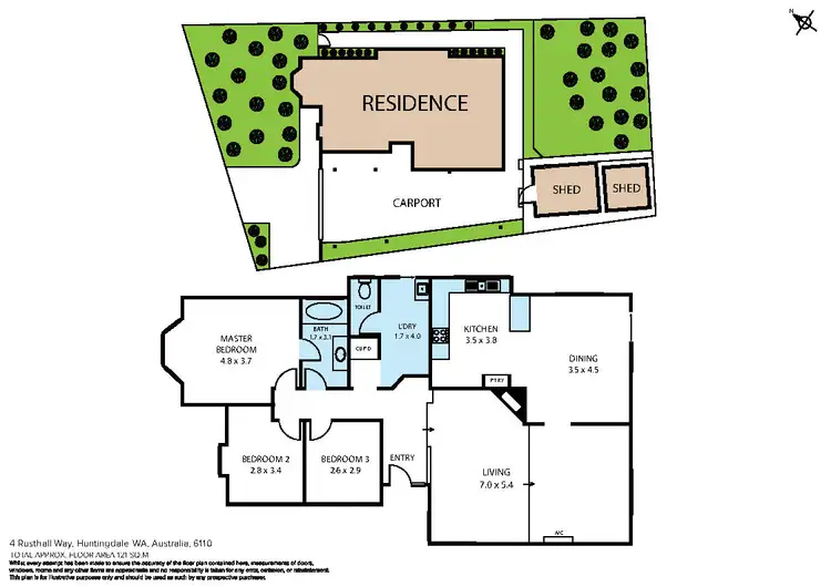 Floorplan of Homely house listing, 4 Rusthall way, Huntingdale WA 6110