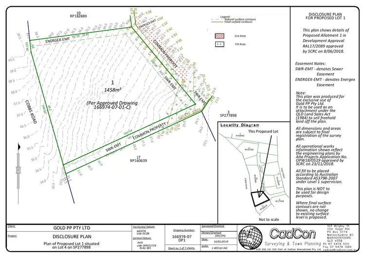 Floorplan of Homely land listing, Lot 1 35 Cobbs Road "EASTVIEW ON COBBS", Woombye QLD 4559