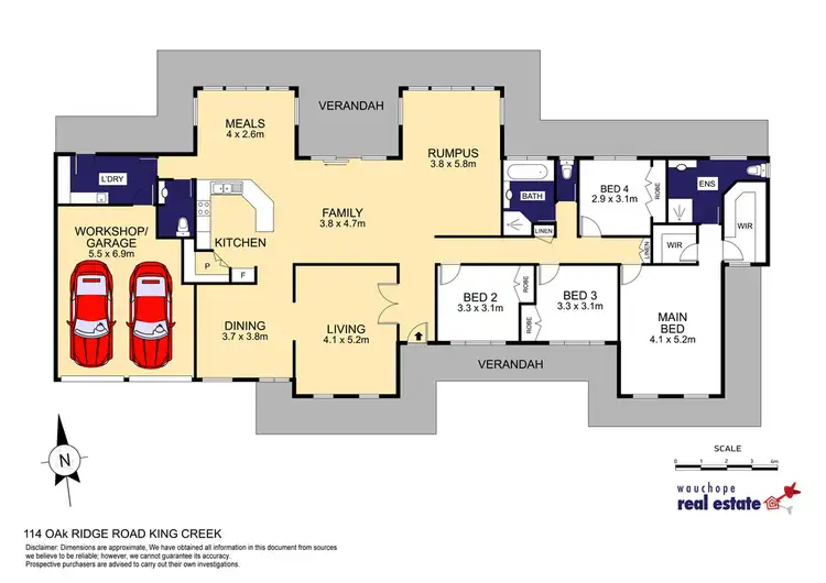 Floorplan of Homely rural property listing, 114 Oak Ridge Road, King Creek NSW 2446