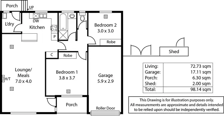 Floorplan of Homely unit listing, 5/6 Barr-Smith Avenue, Myrtle Bank SA 5064