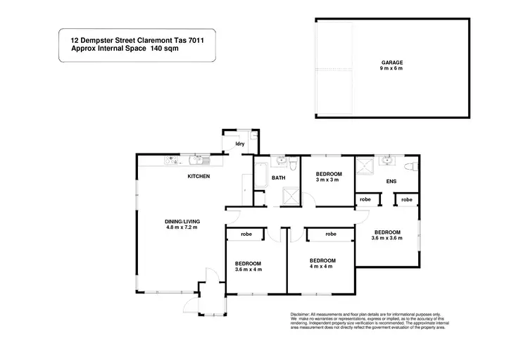 Floorplan of Homely house listing, 12 Dempster Street, Claremont TAS 7011