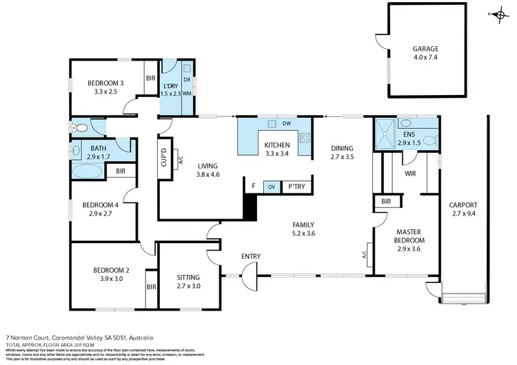 Floorplan of Homely house listing, 7 Norman Court, Coromandel Valley SA 5051