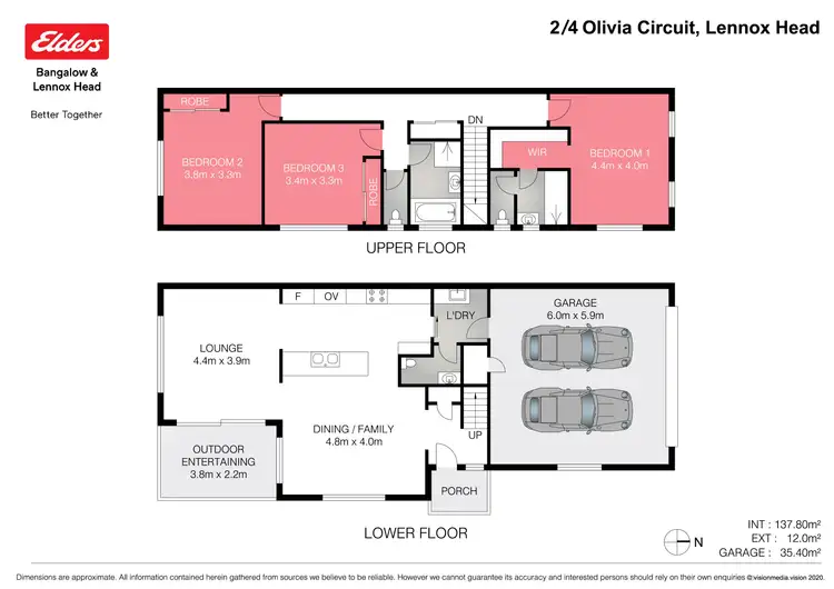 Floorplan of Homely semi-detached listing, 2/4 Olivia Circuit, Lennox Head NSW 2478