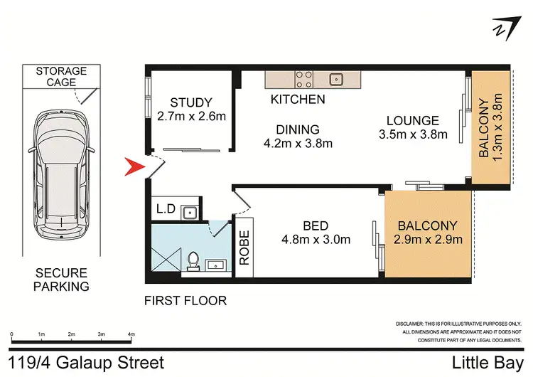Floorplan of Homely unit listing, 119/4 Galaup Street, Little Bay NSW 2036