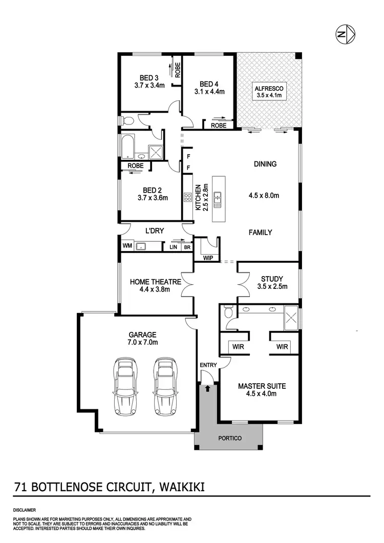 Floorplan of Homely house listing, 71 Bottlenose Circuit, Waikiki WA 6169