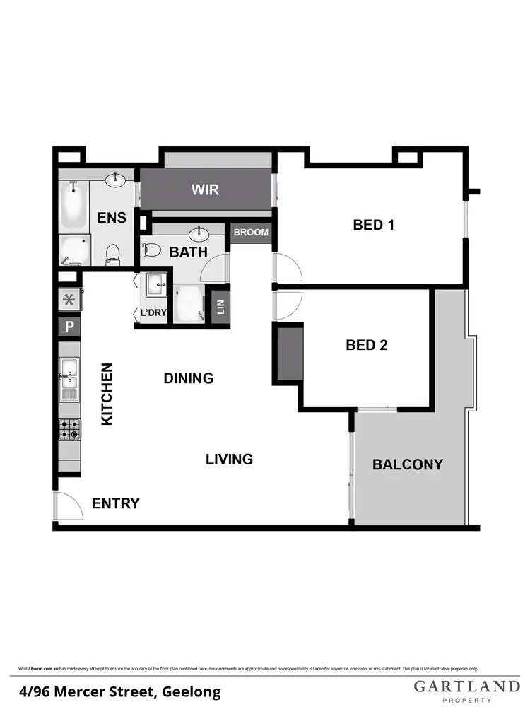 Floorplan of Homely apartment listing, 4/96 Mercer Street, Geelong VIC 3220