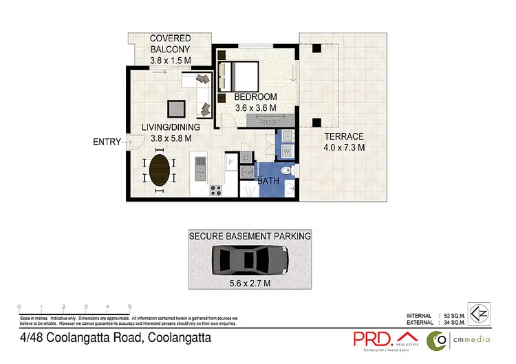 Floorplan of Homely unit listing, 4/48 Coolangatta Road, Coolangatta QLD 4225