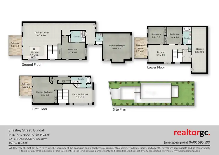 Floorplan of Homely house listing, 5 Tashey Court, Bundall QLD 4217
