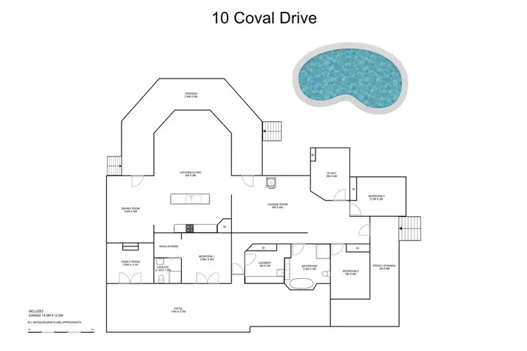 Floorplan of Homely house listing, 10 Coval Drive, Junction Hill NSW 2460