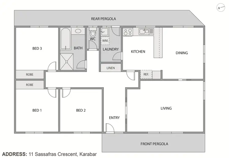 Floorplan of Homely house listing, 11 Sassafras Crescent, Karabar NSW 2620