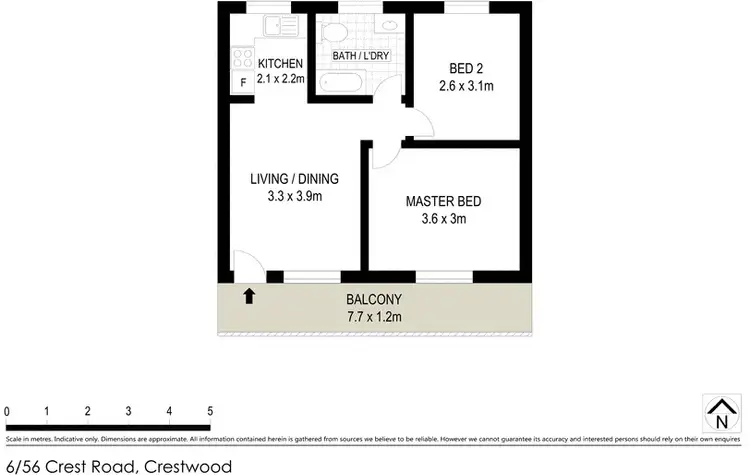 Floorplan of Homely unit listing, 6/56 Crest Road, Crestwood NSW 2620