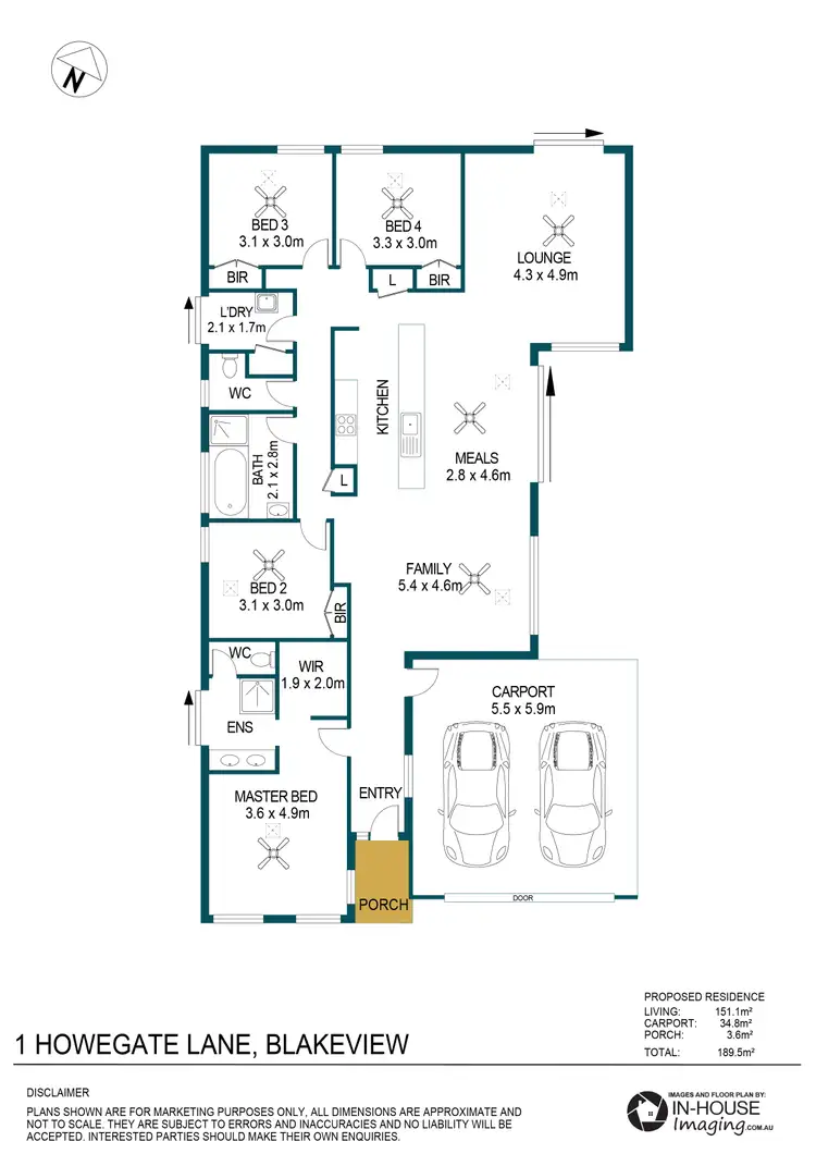 Floorplan of Homely house listing, 1 Howegate Lane, Blakeview SA 5114