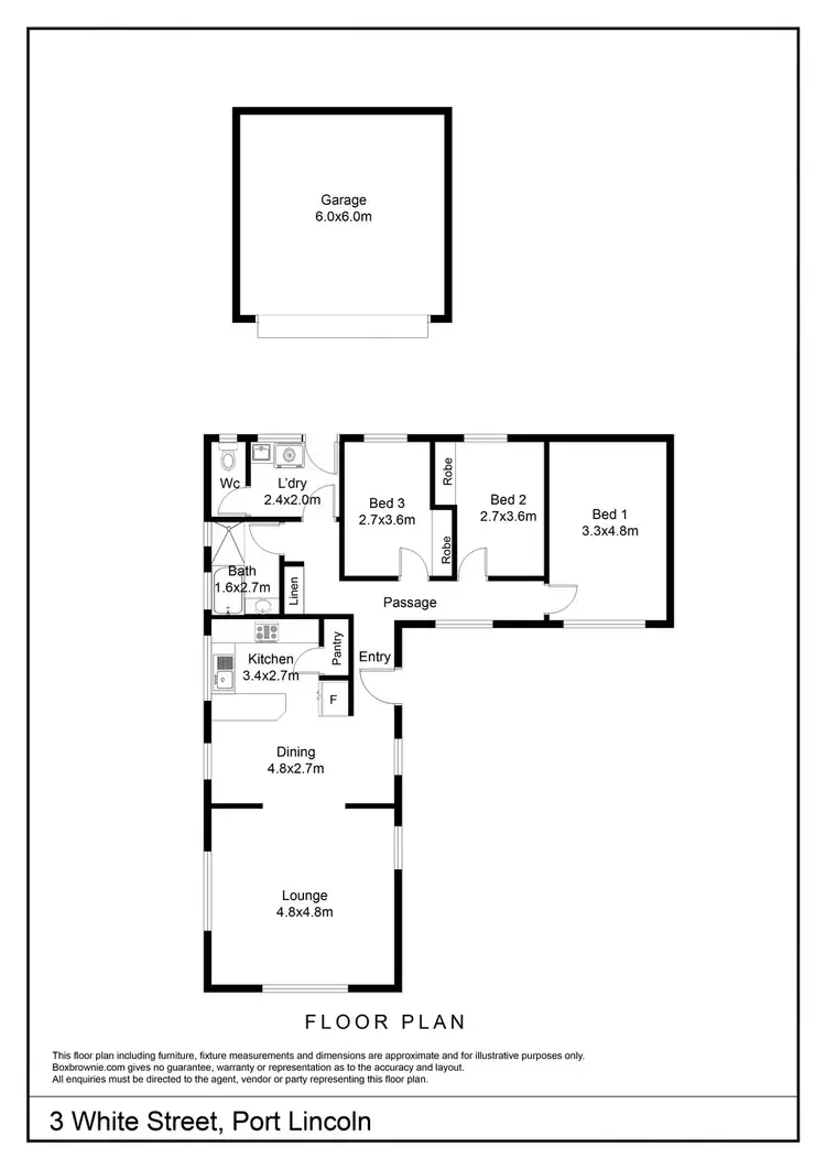 Floorplan of Homely house listing, 3 White Street, Port Lincoln SA 5606