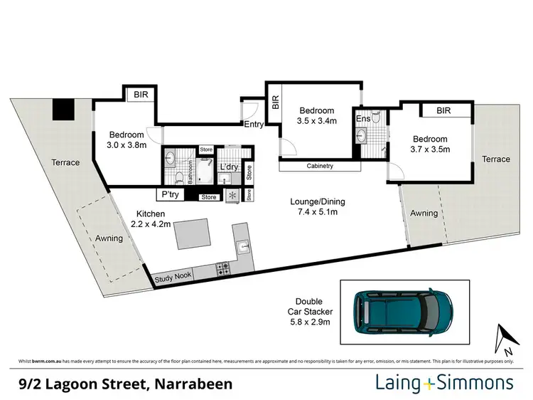 Floorplan of Homely apartment listing, 9/2 Lagoon Street, Narrabeen NSW 2101
