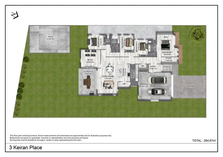 Floorplan of Homely house listing, 3 Keiran Place, Bundaberg East QLD 4670