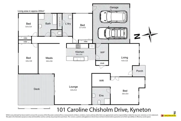 Floorplan of Homely house listing, 101 Caroline Chisholm Drive, Kyneton VIC 3444