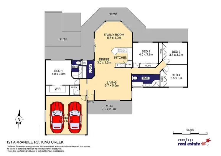Floorplan of Homely rural property listing, 121 Arranbee Road, King Creek NSW 2446