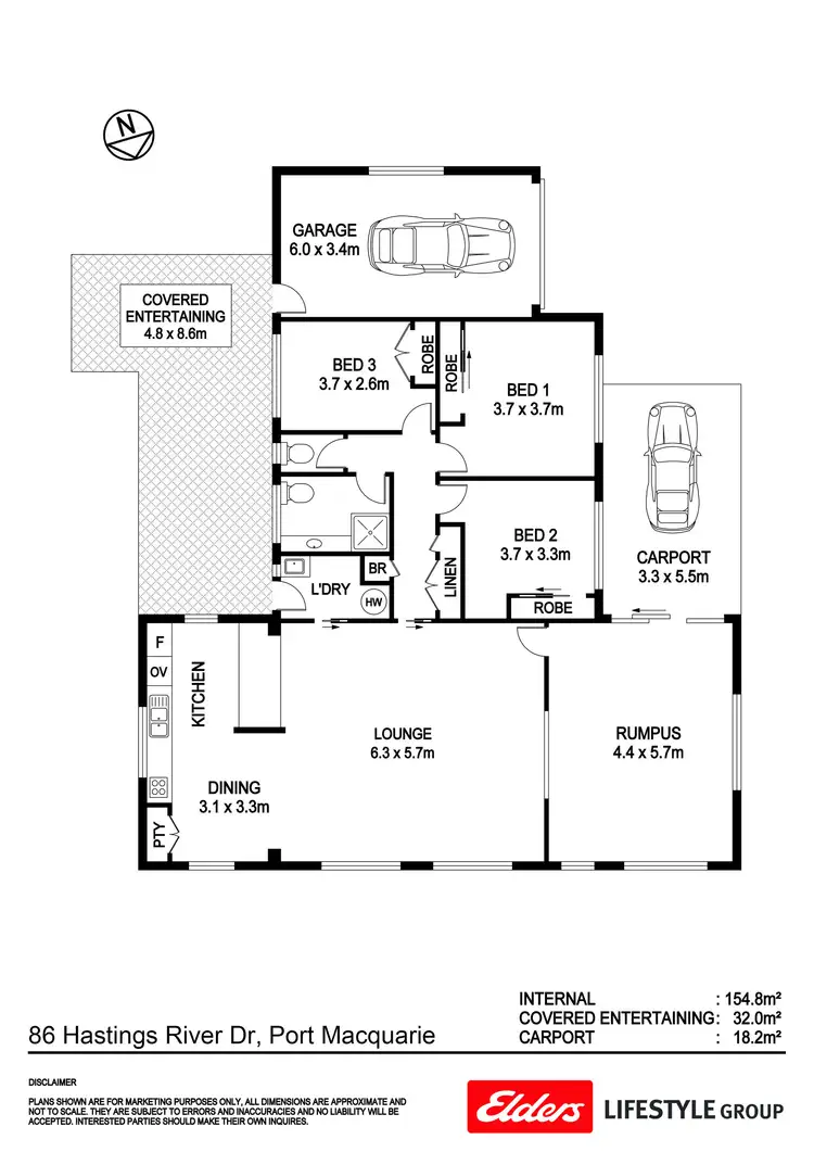 Floorplan of Homely house listing, 86 Hastings River Drive, Port Macquarie NSW 2444