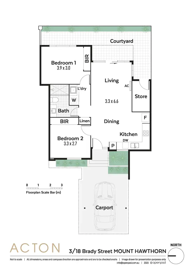Floorplan of Homely apartment listing, 3/18 Brady Street, Mount Hawthorn WA 6016