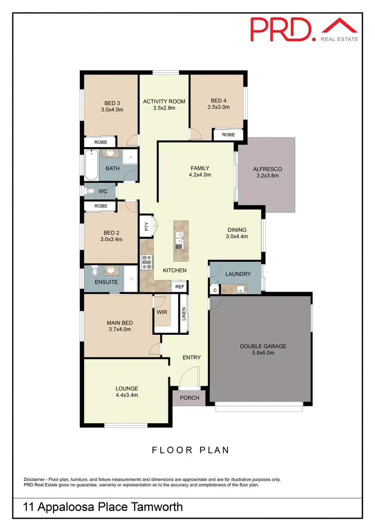 Floorplan of Homely house listing, 11 Appaloosa Place, Tamworth NSW 2340