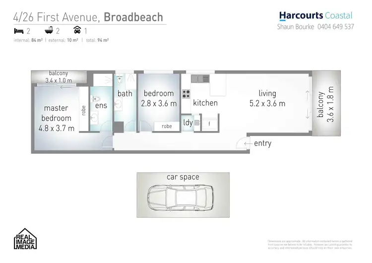 Floorplan of Homely apartment listing, 4/26 First Avenue, Broadbeach QLD 4218