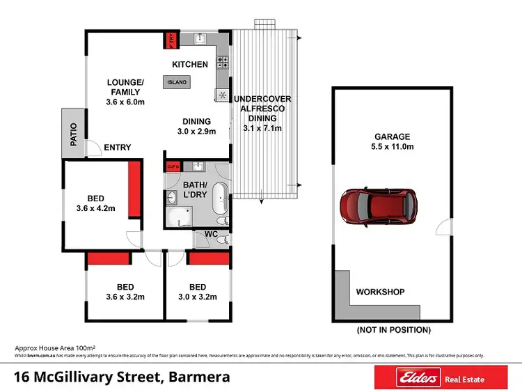 Floorplan of Homely house listing, 16 Macgillivray Street, Barmera SA 5345