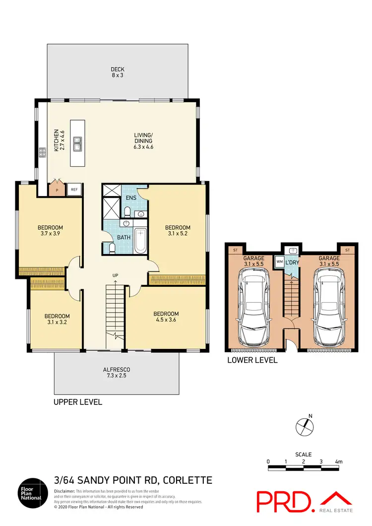 Floorplan of Homely semi-detached listing, 3/64 Sandy Point Road, Corlette NSW 2315