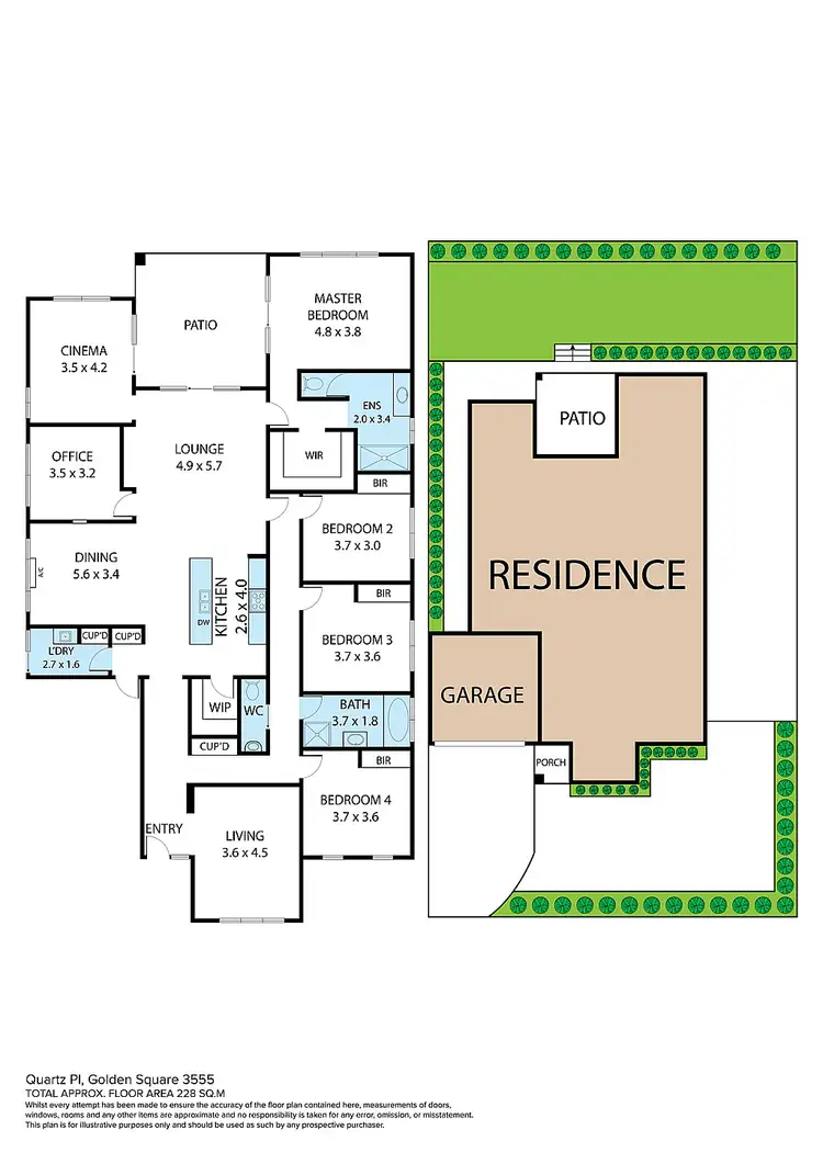 Floorplan of Homely house listing, 5 Quartz Place, Golden Square VIC 3555