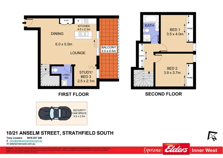 Floorplan of Homely unit listing, 10/21 Anselm Street, Strathfield South NSW 2136