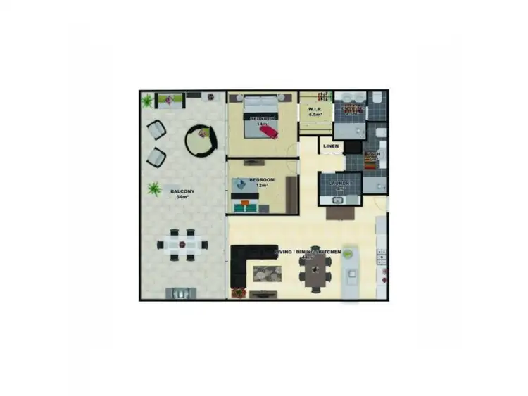 Floorplan of Homely apartment listing, 3/52 Rollinson Road, North Coogee WA 6163