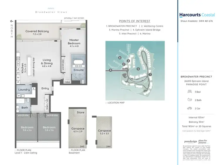 Floorplan of Homely apartment listing, 26205 Ephraim Island, Paradise Point QLD 4216