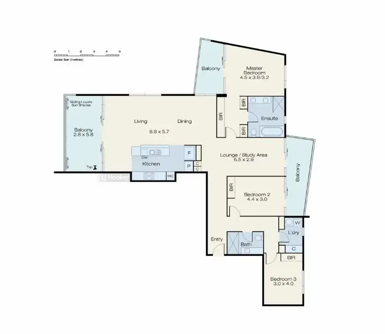 Floorplan of Homely apartment listing, 605/2 Oldfield Street, Burswood WA 6100