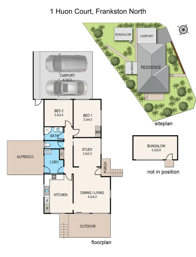 Floorplan of Homely house listing, 1 Huon Court, Frankston North VIC 3200