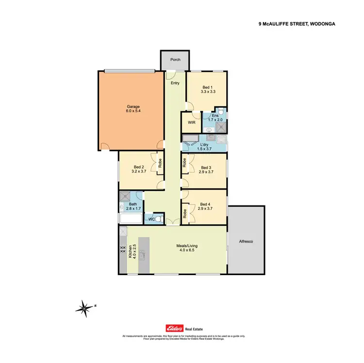 Floorplan of Homely house listing, 9 McAuliffe Street, Wodonga VIC 3690