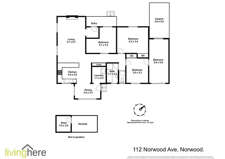 Floorplan of Homely house listing, 112 Norwood Avenue, Norwood TAS 7250