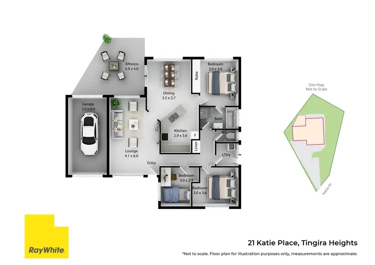 Floorplan of Homely house listing, 21 Katie Place, Tingira Heights NSW 2290