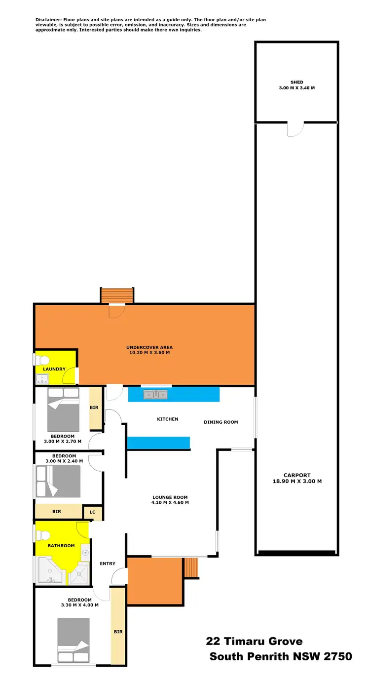 Floorplan of Homely house listing, 22 Timaru Grove, South Penrith NSW 2750