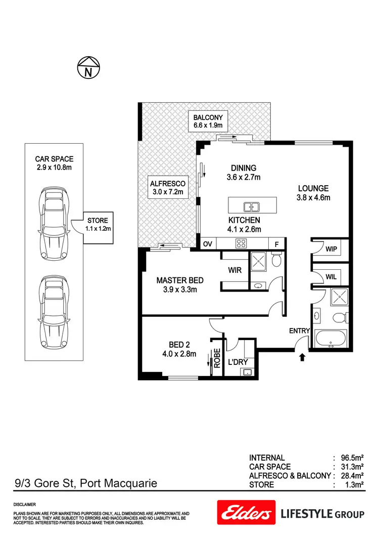 Floorplan of Homely apartment listing, 9/3 Gore Street, Port Macquarie NSW 2444