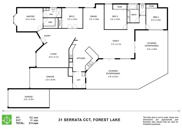 Floorplan of Homely house listing, 31 Serrata Circuit, Forest Lake QLD 4078