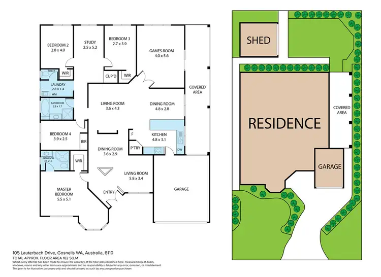 Floorplan of Homely house listing, 105 Lauterbach Drive, Gosnells WA 6110
