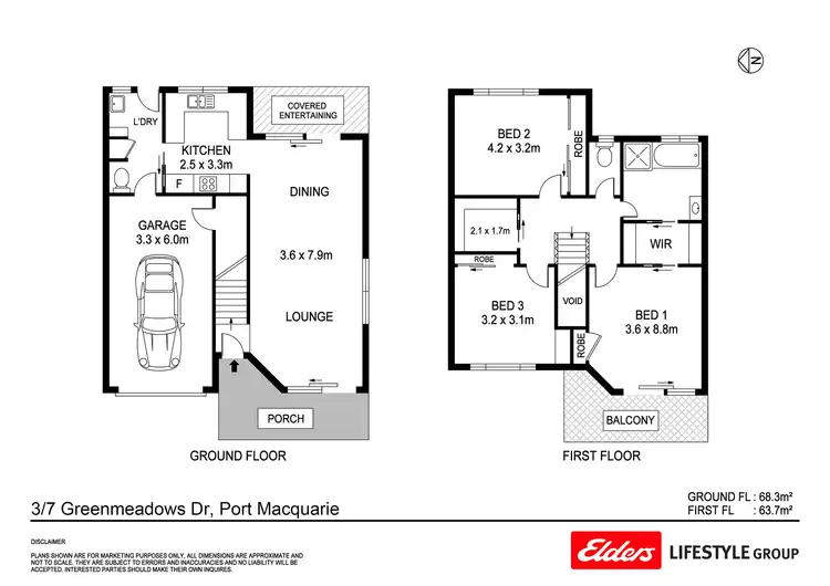 Floorplan of Homely townhouse listing, 3/7 Greenmeadows Drive, Port Macquarie NSW 2444