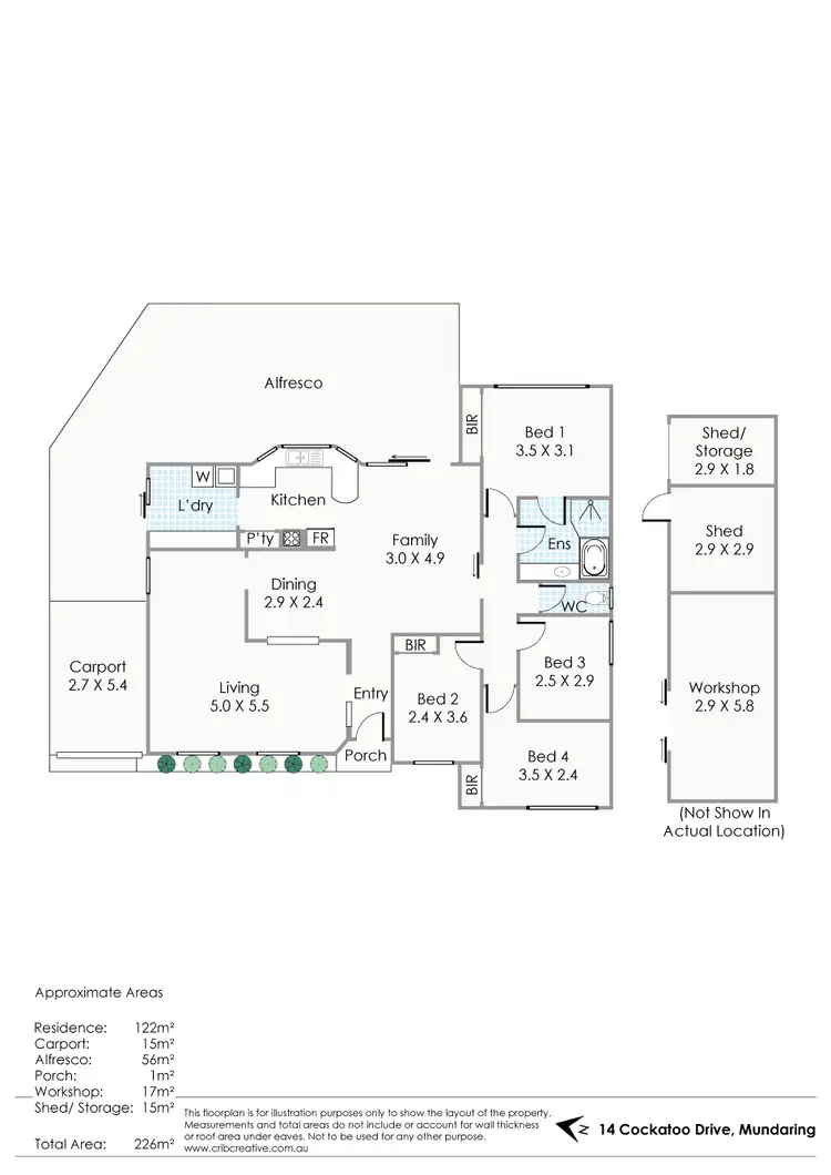Floorplan of Homely house listing, 14 Cockatoo Drive, Mundaring WA 6073