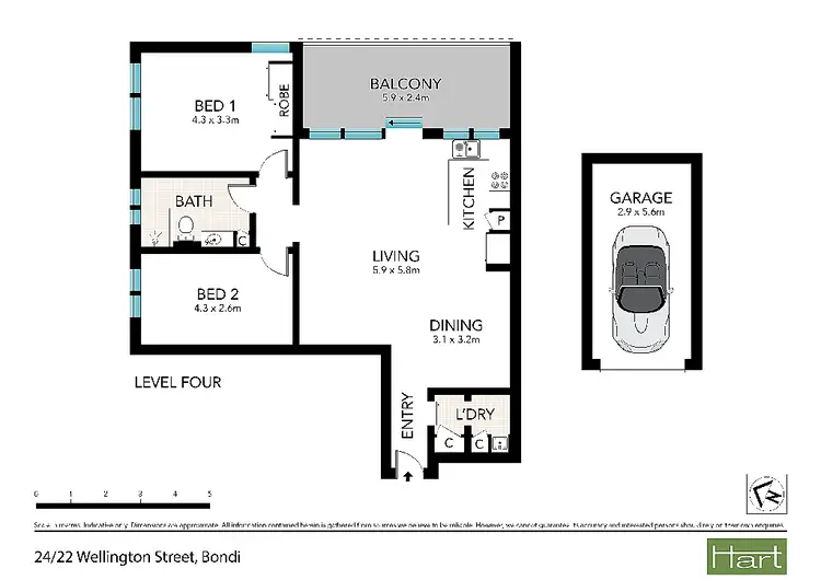 Floorplan of Homely apartment listing, 24/22 Wellington Street, Bondi NSW 2026