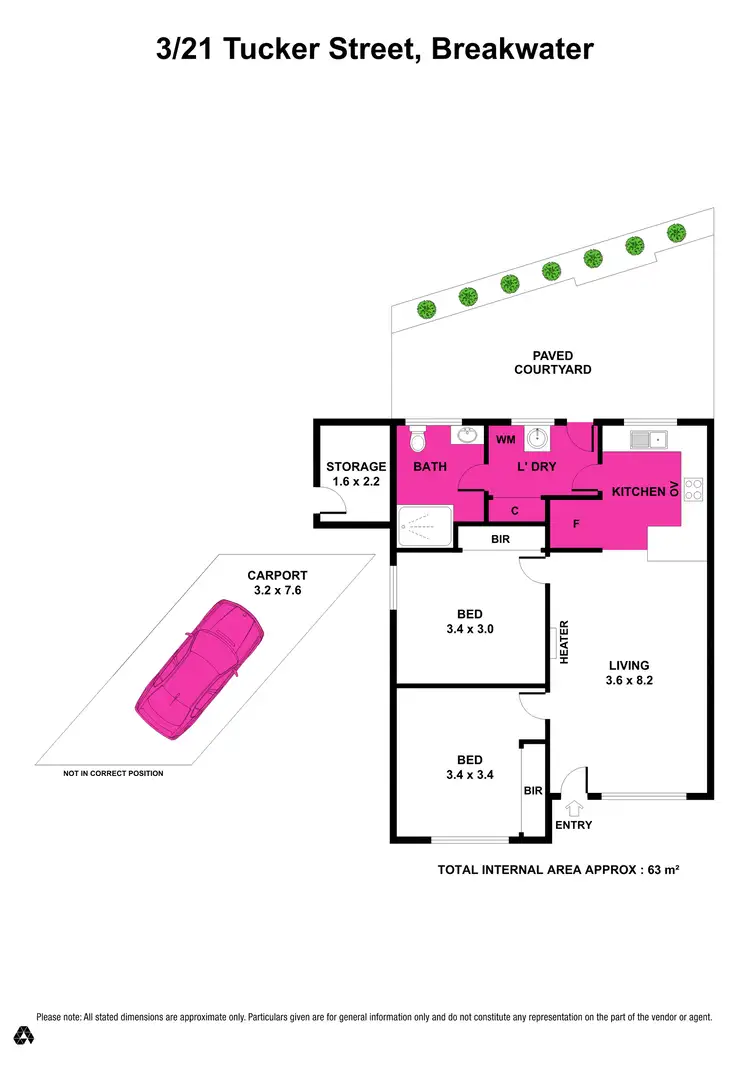 Floorplan of Homely unit listing, 3/21 Tucker Street, Breakwater VIC 3219