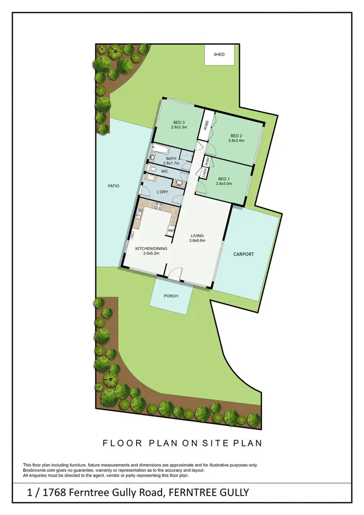 Floorplan of Homely unit listing, 1/1768 Ferntree Gully Road, Ferntree Gully VIC 3156