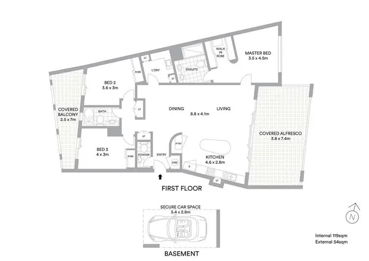 Floorplan of Homely unit listing, 11/1 Raleigh Street, Golden Beach QLD 4551