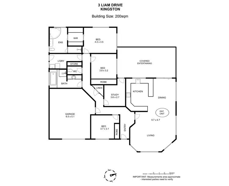 Floorplan of Homely house listing, 3 Liam Drive, Kingston TAS 7050