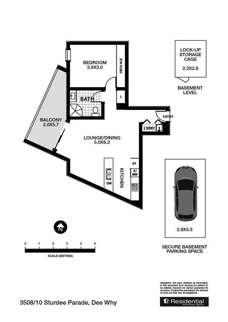 Floorplan of Homely unit listing, 3508/10 Sturdee Parade, Dee Why NSW 2099