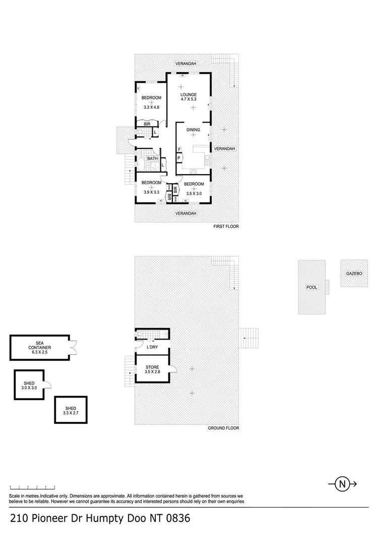 Floorplan of Homely house listing, 210 Pioneer Drive, Humpty Doo NT 836