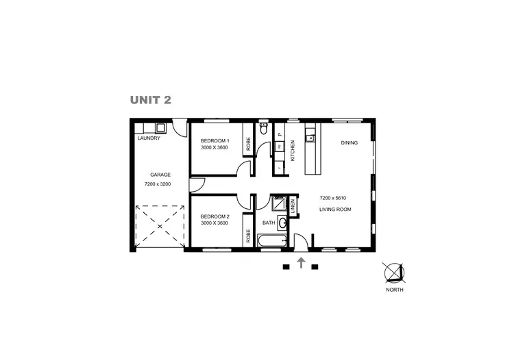 Floorplan of Homely unit listing, Unit 1 60 Malcombe Street, Longford TAS 7301